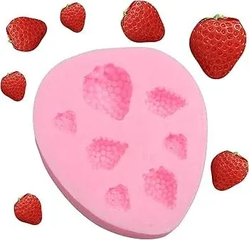 7 Cavity pink strawberry mould size-6*7.5cm