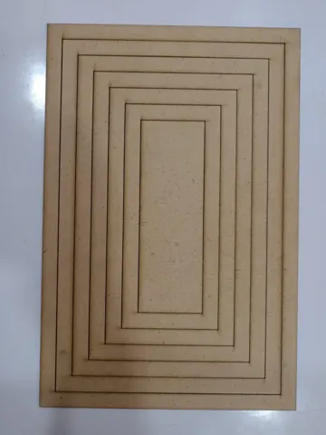 MDF 12inch 2mm thick 12mm .v. Frame rectangel shape