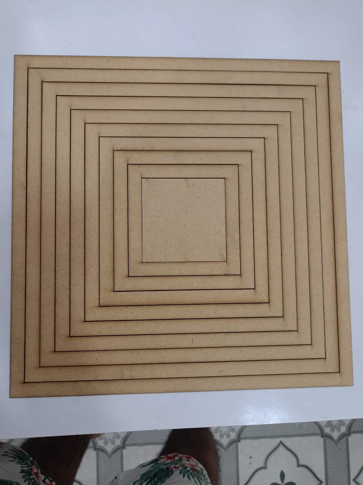 MDF 12inch 2mm thick 12mm .v. Frame oval shape