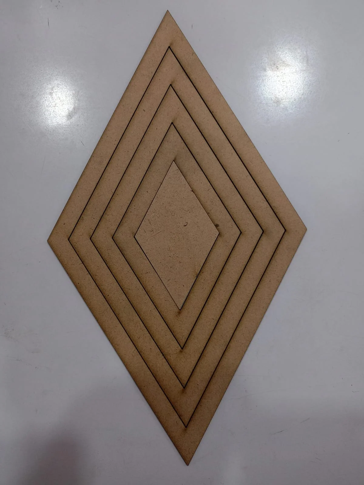 MDF 12inch 2mm thick 12mm .v. Frame oval shape