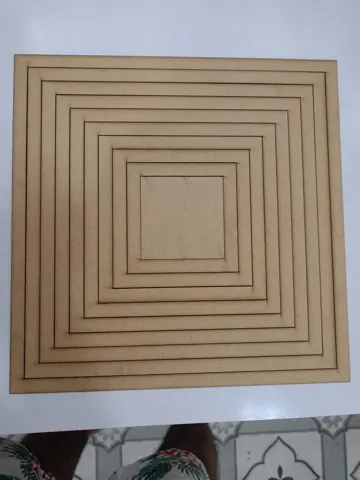 12inch 2mm thick 12mm .v.MDF 12inch 2m Frame Square shape