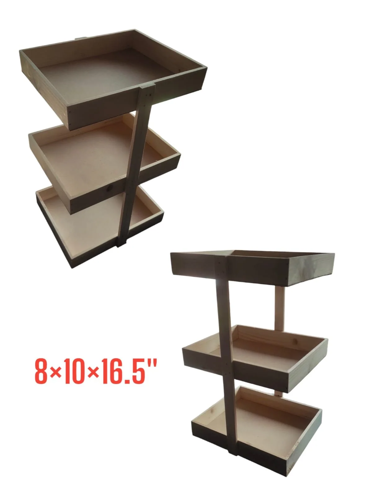 Wooden tray size-8*10*16.5 QTY-min 12 pcs