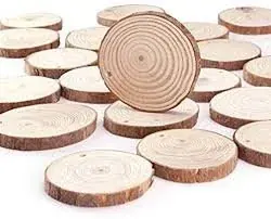 Wooden slices size-7cm shape-round