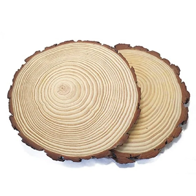 Wodden slices size-27cm QTY-min 12pcs shape round