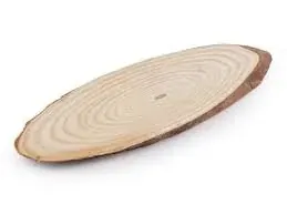 Wodden slices size-38cm shape oval