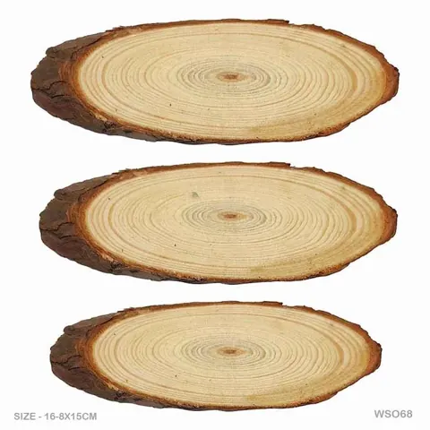 Wodden slices size-13cm shape oval