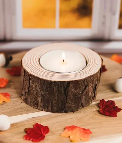 Wodden tealight