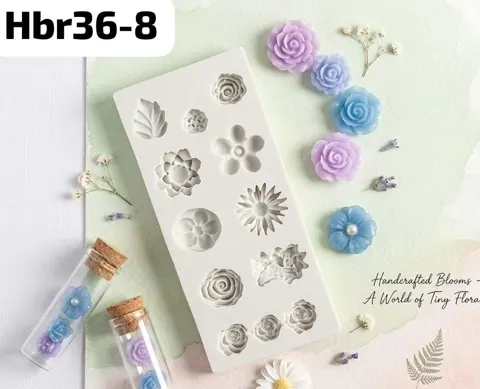 12 cavity pink flower mould 78 grm