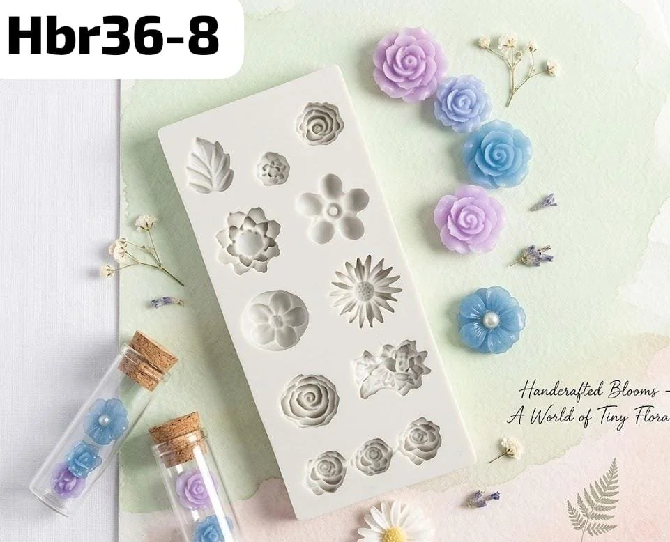 12 cavity pink flower mould 78 grm