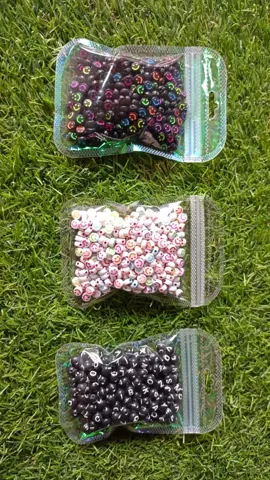 plastic small ABCD and smile beads