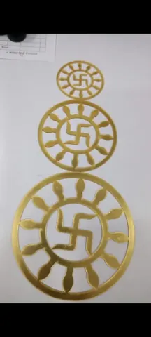 design acrylic swastik 3 inch