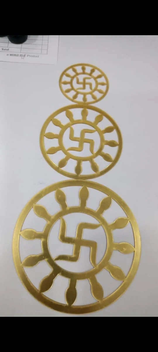 Design Acrylic swastik 4 inch