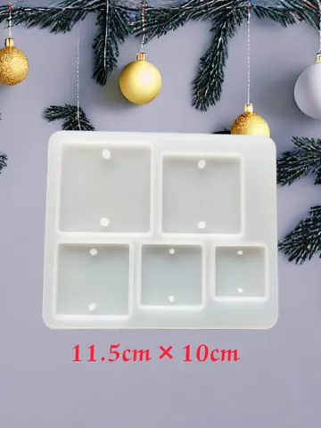 5 Cavity Square Rakhi Mould 3mm Depth