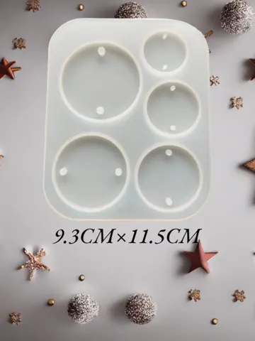 5 Cavity Round Rakhi Mould 3mm Depth