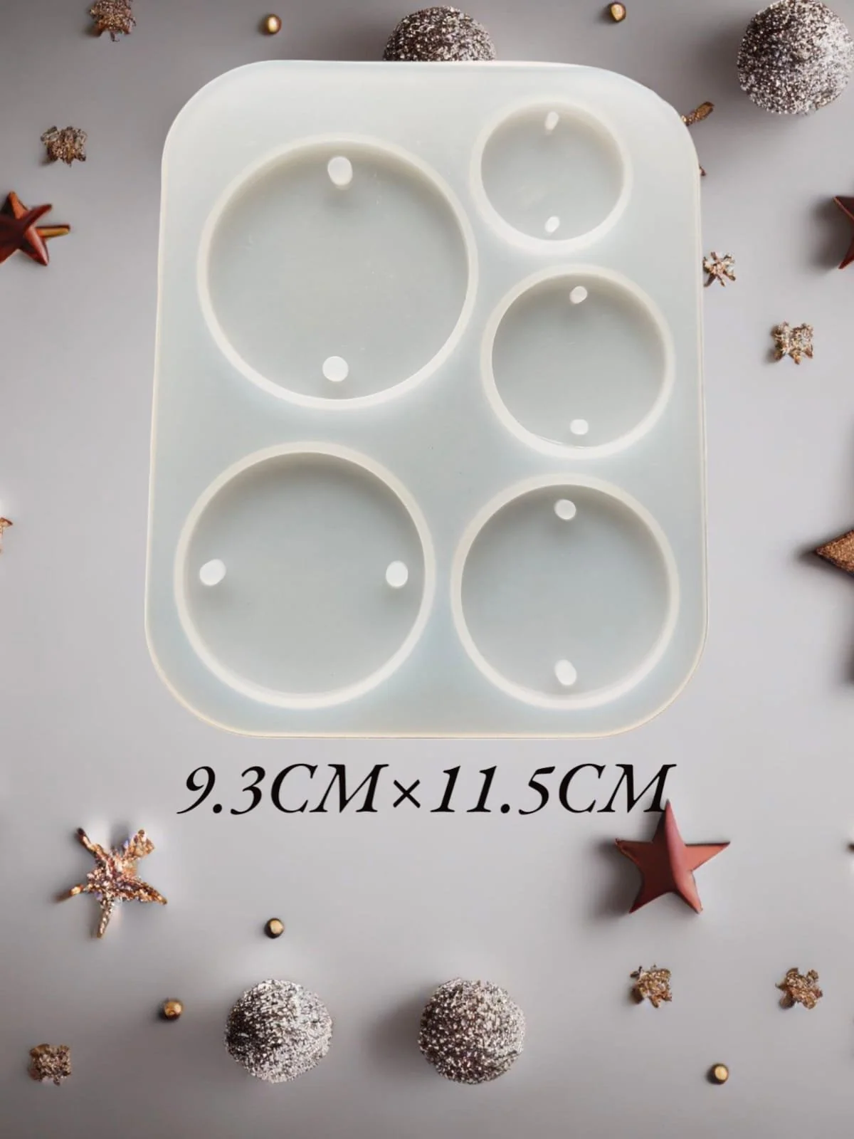 5 Cavity Round Rakhi Mould 3mm Depth