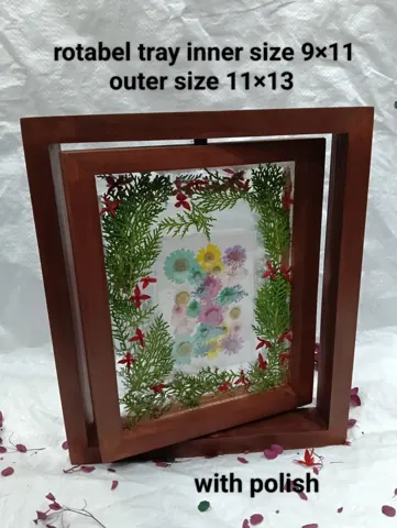 rotable wooden tray size 11×13 with polish