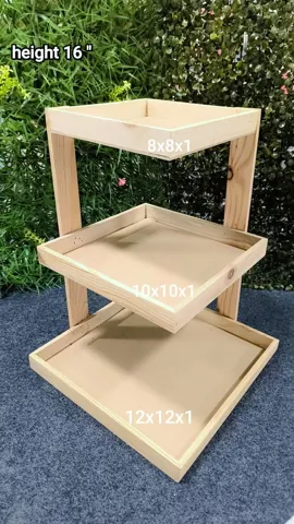 Wooden 3 in 1 tray set 16 inch hight
