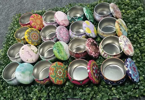 Empty jars multi colour min qty 12 pcs mix