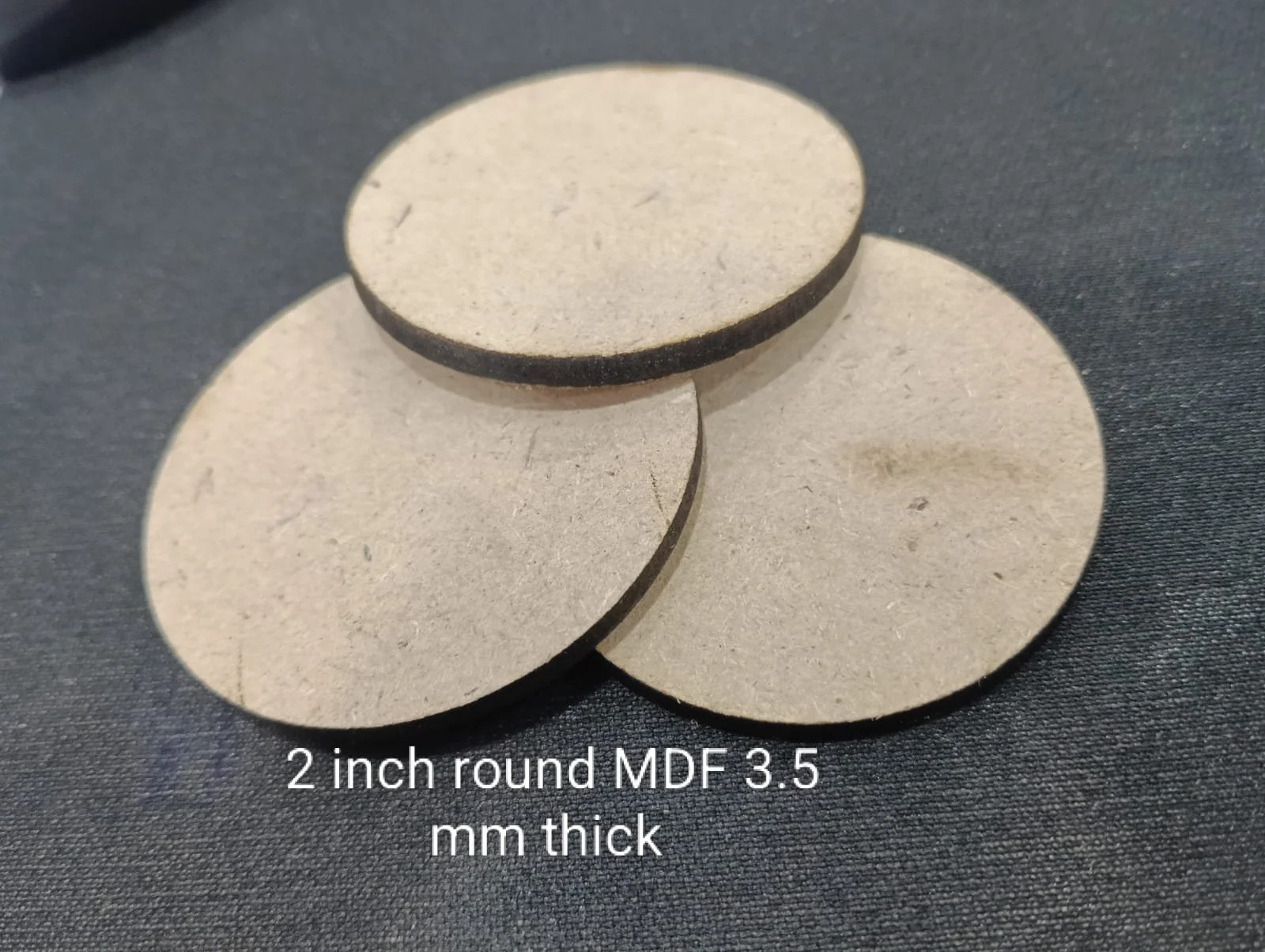 2 inch round mdf 3.5 mm thick 50 pcs pkt