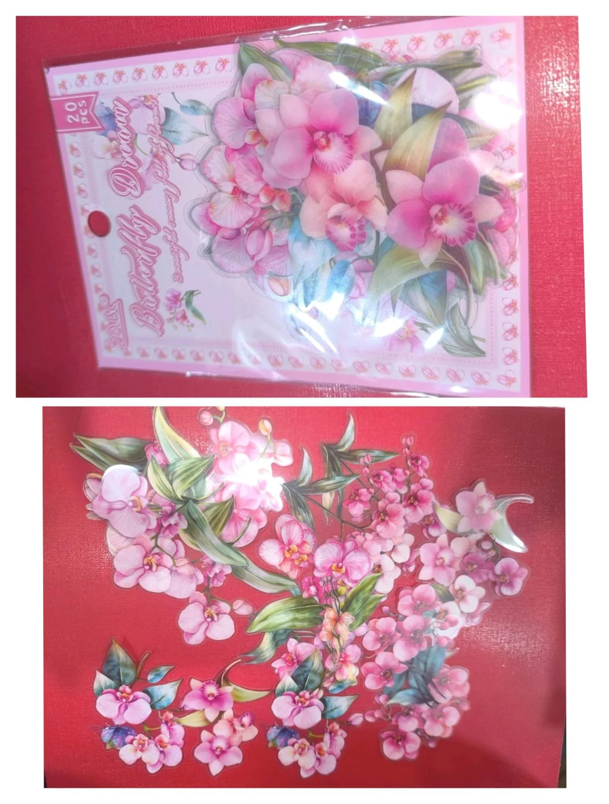 3D flower resin sticker 20 pcs flower