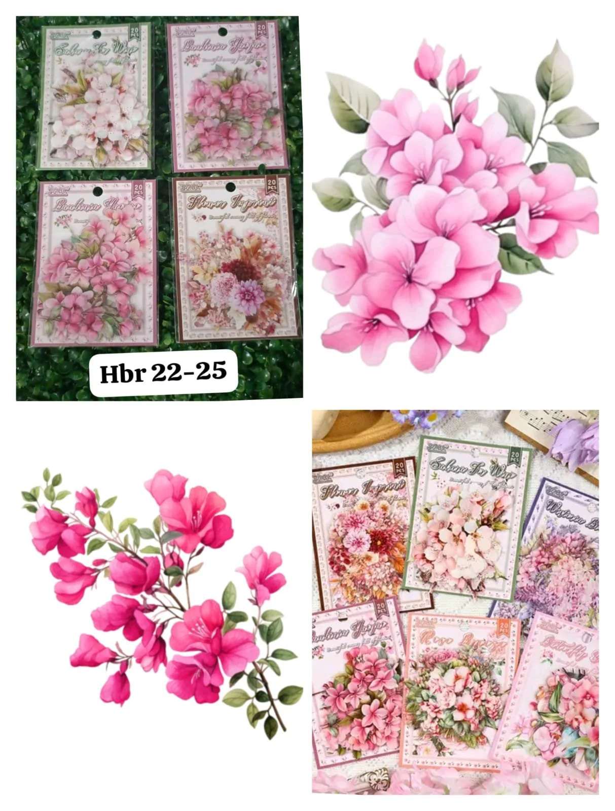 3D Flower Resin sticker 40 pcs