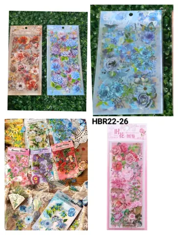 3D Flower sheet 6 pcs sticker