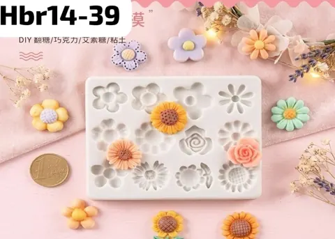 HBR 14-39 12 cavity Flower Mould