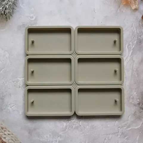 HBR 38-49 6 Cavity Reactangle Sachet Mould