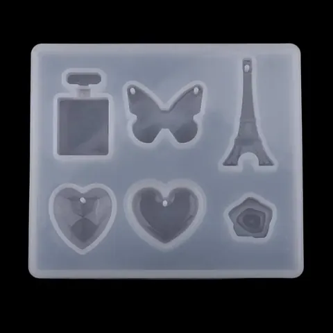 6 cavity double heart mould