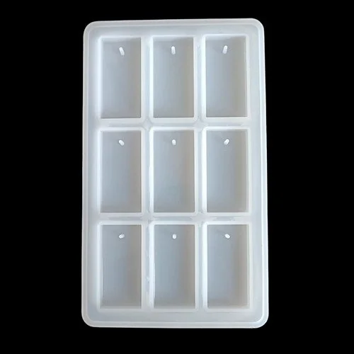 SRN369 9 Cavity keychain Reactangle Mould 1inchx2 inch
