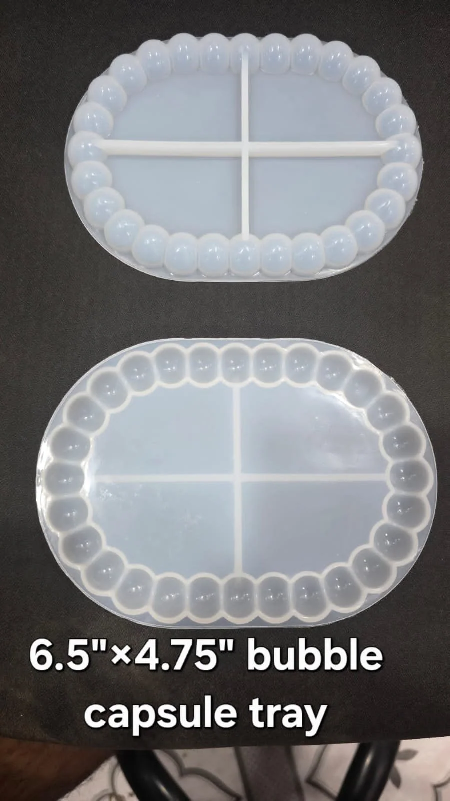 SRN367 6.5″ oval bubble capsule dish mould