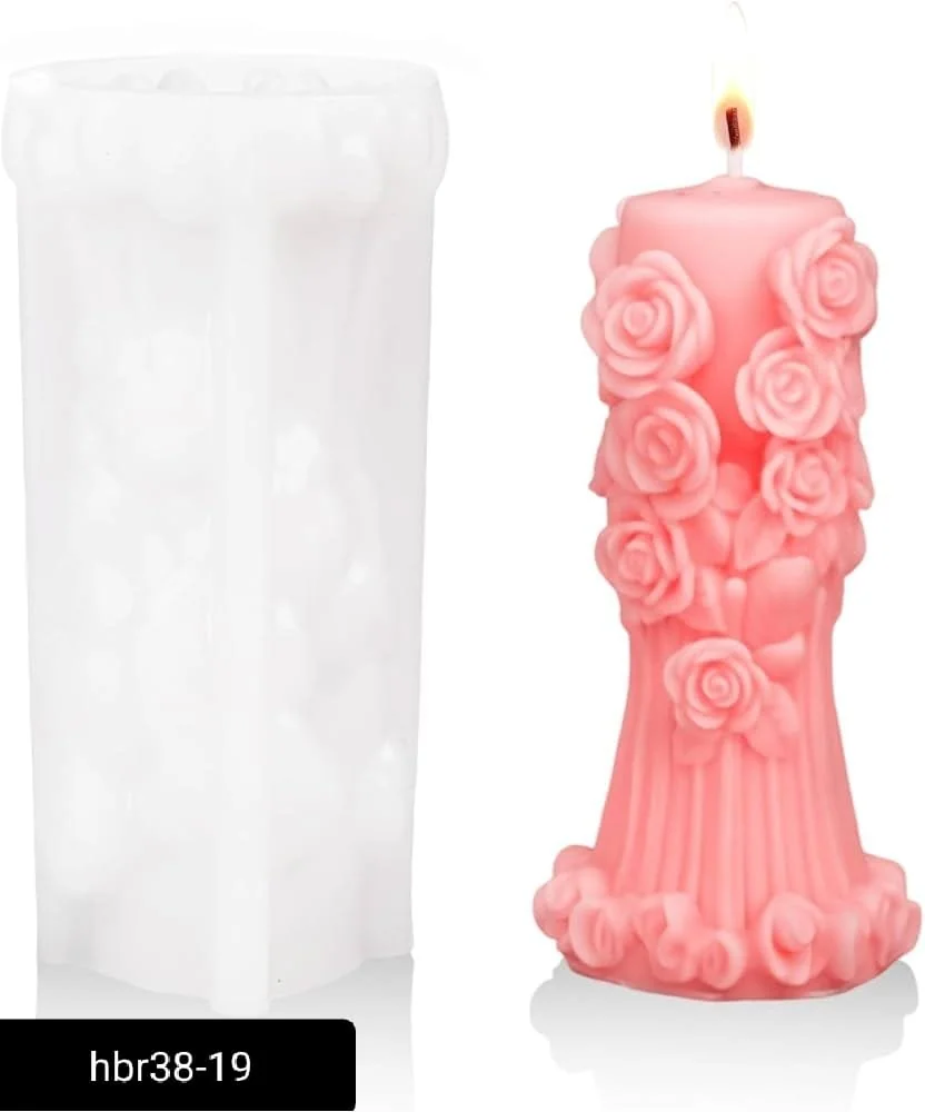 HBR 38-19 Piller Flower Candle mould