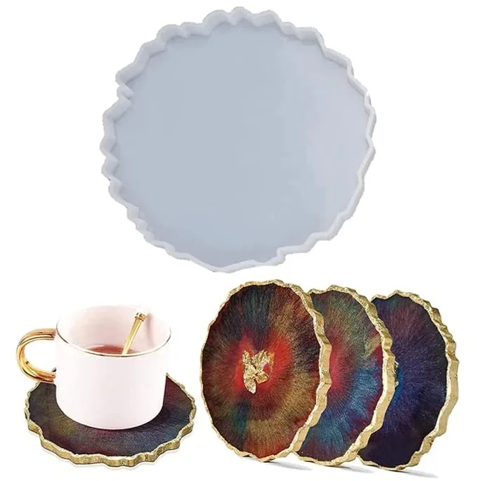 4 inch new agate coaster mould 26grm, 7mm depth