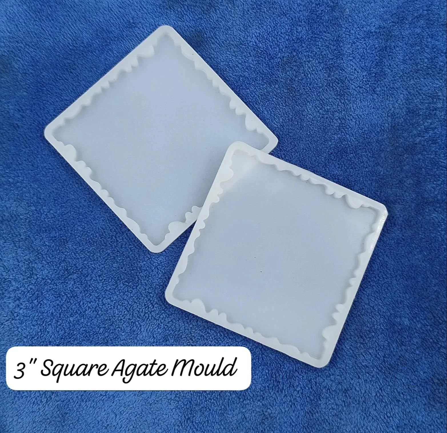 3 inch square agate mould 21grm, 5mm depth, lenth-8cm, width-8cm depth